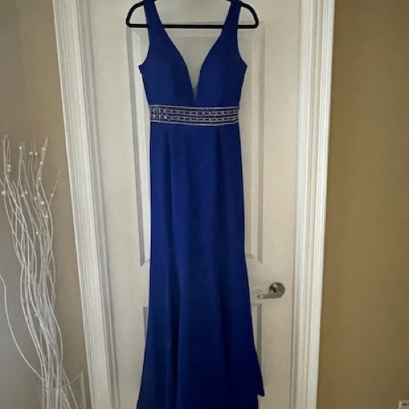 Royal blue Nina Couture gown - Picture 3 of 5